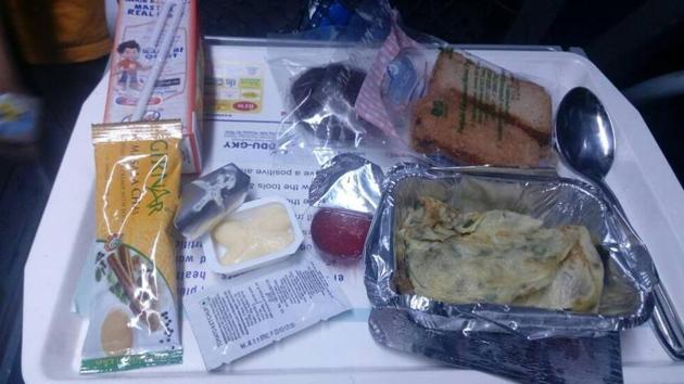 The breakfast served on board Tejas Express. (HT) The breakfast served on board Tejas Express. (HT)