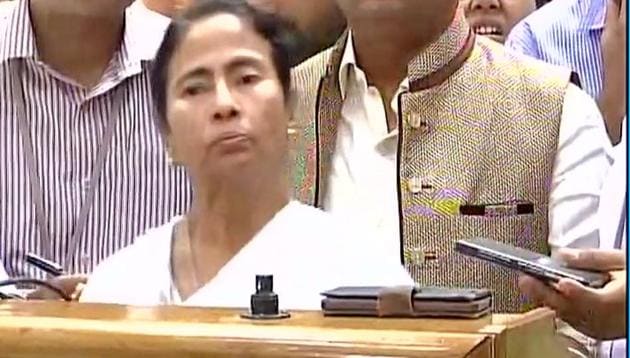 West Bengal chief minister speaks to reporters after the meeting in Parliament on Friday. (ANI Twitter) West Bengal chief minister speaks to reporters after the meeting in Parliament on Friday. (ANI Twitter)