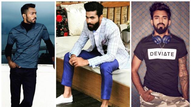 Hardik Pandya, Ranvindra Jadeja and Rahul KL’s fashion choices belie their occupation.(Instagram)