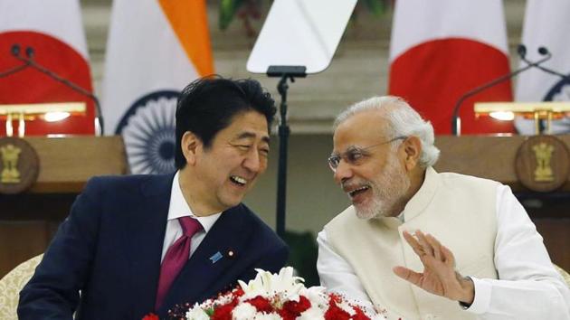 Close ties with Japan, including a civil nuclear deal, is among the wins for Indian diplomacy. Prime Minister Narendra Modi (right) and his Japanese counterpart Shinzo Abe have held a number of high-profile meetings, including two tours to each other’s lands.(REUTERS FILE PHOTO) Close ties with Japan, including a civil nuclear deal, is among the wins for Indian diplomacy. Prime Minister Narendra Modi (right) and his Japanese counterpart Shinzo Abe have held a number of high-profile meetings, including two tours to each other’s lands.(REUTERS FILE PHOTO)
