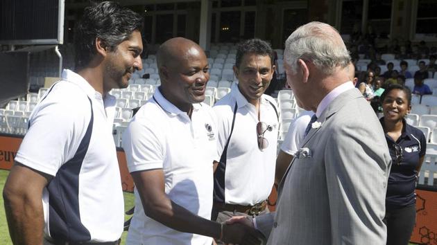 Brain Lara during the inauguration of ICC Champions Trophy. (AP) Brain Lara during the inauguration of ICC Champions Trophy. (AP)