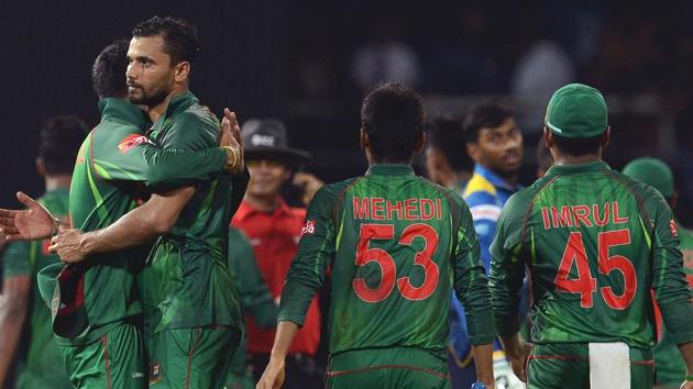 Bangladesh cricket team captain Mashrafe Mortaza (2L) is confident about his team’s form ahead of ICC Champions Trophy. (AFP) Bangladesh cricket team captain Mashrafe Mortaza (2L) is confident about his team’s form ahead of ICC Champions Trophy. (AFP)