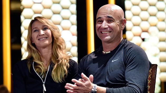 Andre Agassisaid it took wife Steffi Graf – one of the greatest players of all-time after winning 22 majors – to convince him to take the job of coaching Novak Djokovic.(Getty Images)