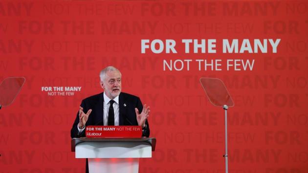 Labour Party chief Jeremy Corbyn giving a speech as his party restarted its election campaign. (Reuters) Labour Party chief Jeremy Corbyn giving a speech as his party restarted its election campaign. (Reuters)