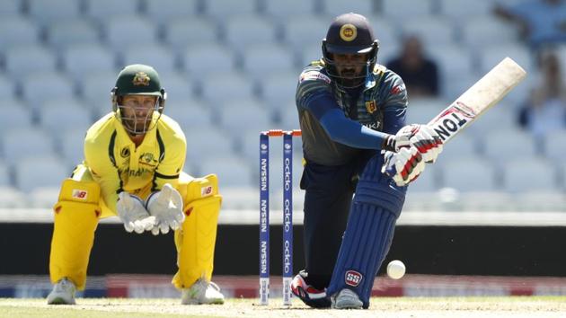 Sri Lanka's Chamara Kapugedera in action against Australia. (REUTERS) 