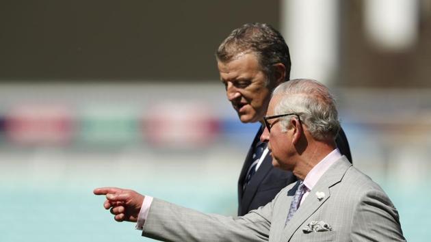 Prince Charles interacts with Surrey County Cricket club chairman Richard Thompson as the ICC Champions Trophy 2017 preparation gathers momentum. (REUTERS)