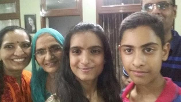 Bhoomi Sawant of DAV School, Sector 8, Chandigarh secured all-India 2nd rank with 99.4% in Science stream. (HT Photo)
