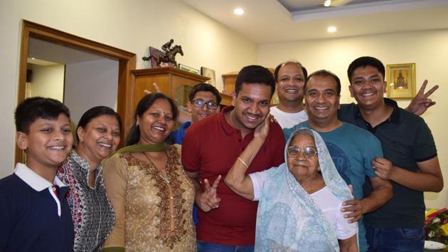 Aditya Jain from Chandigarh secured all-India 3rd rank with 99.2% in commerce stream. (HT Photo)