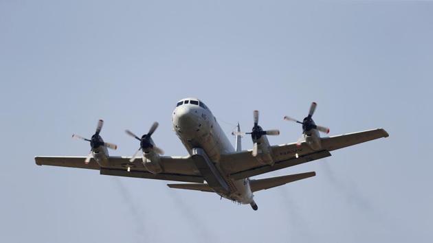 Chinese J-10 fighter planes intercepted a US Navy P-3 Orion (shown above) operating in international airspace over the South China Sea, the Pentagon had claimed. (Reuters File Photo) Chinese J-10 fighter planes intercepted a US Navy P-3 Orion (shown above) operating in international airspace over the South China Sea, the Pentagon had claimed. (Reuters File Photo)