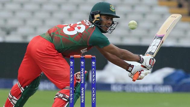 Bangladesh batsman Mehidi Hasan Miraz bats during the ICC Champions Trophy Warm-up match. (AFP) Bangladesh batsman Mehidi Hasan Miraz bats during the ICC Champions Trophy Warm-up match. (AFP)
