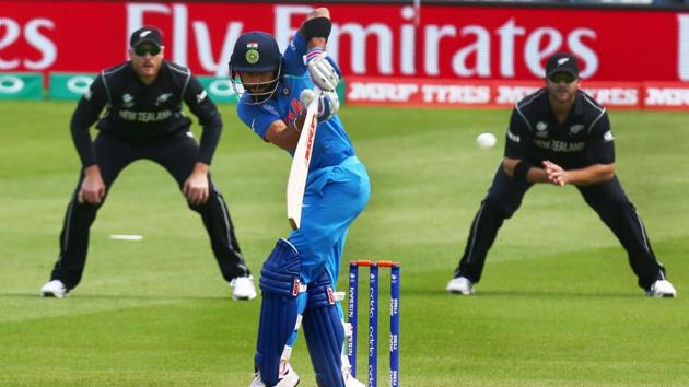 India captain Virat Kohli guided his team to victory in their ICC Champions Trophy warm-up match against New Zealand at The Oval in London on Sunday. Catch highlights of India vs New Zealand here.(AFP)