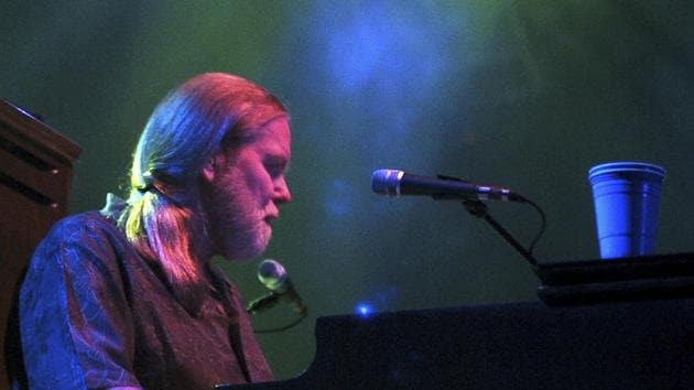 In this Saturday, September 17, 2005 file photo, Gregg Allman of the Allman Brothers Band performs at the Mid-America Centre in Council Bluffs, Iowa, as part of their Antigone Rising Tour. (AP) In this Saturday, September 17, 2005 file photo, Gregg Allman of the Allman Brothers Band performs at the Mid-America Centre in Council Bluffs, Iowa, as part of their Antigone Rising Tour. (AP)
