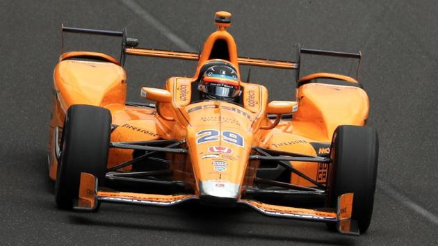 Fernando Alonso of Spain, driver of the #29 McLaren-Honda-Andretti Honda in action during the 101st Indianapolis 500 at Indianapolis Motorspeedway on Sunday (AFP) Fernando Alonso of Spain, driver of the #29 McLaren-Honda-Andretti Honda in action during the 101st Indianapolis 500 at Indianapolis Motorspeedway on Sunday (AFP)