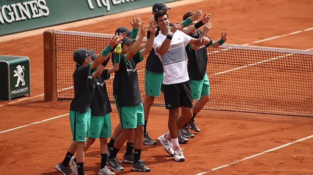Defending champion Novak Djokovic dispatched Marcel Granollers 6-3, 6-4, 6-2 to reach the second round of 2017 French Open. (Getty Images) Defending champion Novak Djokovic dispatched Marcel Granollers 6-3, 6-4, 6-2 to reach the second round of 2017 French Open. (Getty Images)