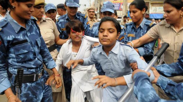 In the school, almost 88 students of Class 10 have failed. There are around 100 students in class out of which only 12 passed. (Parveen Kumar/HT Photo) In the school, almost 88 students of Class 10 have failed. There are around 100 students in class out of which only 12 passed. (Parveen Kumar/HT Photo)