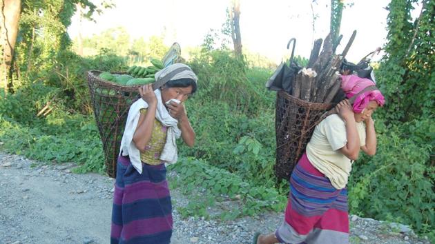 The Buddhist Chakmas (in pic) and Hindu Hajongs began trickling into India in the early 1960s after the Kaptai dam project submerged their land in Chittagong Hill Tracts.(Pronib Das/HT Photo)