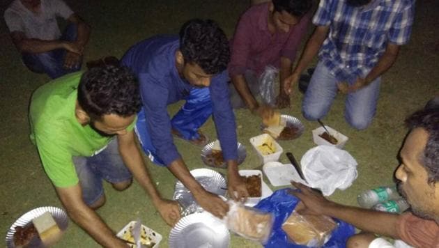 Students at IIT-Madras held a beef festival inside the campus to protest cow slaughter ban.(HT Photo)