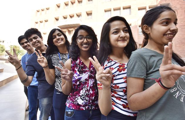 Gurgaon, India - May 29, 2017: Students have fun after the ICSE class XII results declared at Scottish High School, Sector-55, in Gurgaon, India, on Monday, May 29, 2017. (Photo by Sanjeev Verma/ Hindustan Times) (Sanjeev Verma/HT PHOTO/For representation only) Gurgaon, India - May 29, 2017: Students have fun after the ICSE class XII results declared at Scottish High School, Sector-55, in Gurgaon, India, on Monday, May 29, 2017. (Photo by Sanjeev Verma/ Hindustan Times) (Sanjeev Verma/HT PHOTO/For representation only)