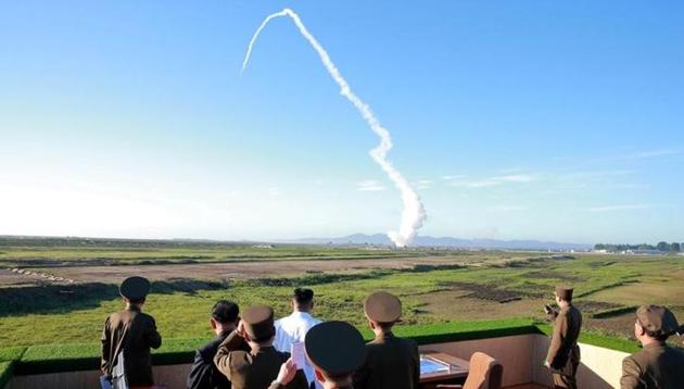 North Korean leader Kim Jong Un watches the test of a new anti-aircraft guided weapon system in this undated photo released by Korean Central News Agency (KCNA) May 28, 2017. (Reuters File Photo) North Korean leader Kim Jong Un watches the test of a new anti-aircraft guided weapon system in this undated photo released by Korean Central News Agency (KCNA) May 28, 2017. (Reuters File Photo)