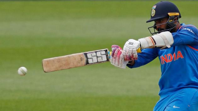 Karthik retired out on 94, giving Hardik Pandya and Ravindra Jadeja some valuable batting practice. (AFP) Karthik retired out on 94, giving Hardik Pandya and Ravindra Jadeja some valuable batting practice. (AFP)