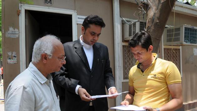 Two Palam Vihar residents moved court after MCG threatened to demolish their houses which came in the way of a project. (Parveen Kumar/HT Photo) Two Palam Vihar residents moved court after MCG threatened to demolish their houses which came in the way of a project. (Parveen Kumar/HT Photo)