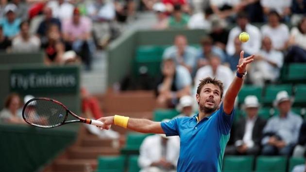 Third seed Stan Wawrinka beat Jozef Kovalík 6-2, 7-6 (8/6), 6-3 in a first round match. (AFP)