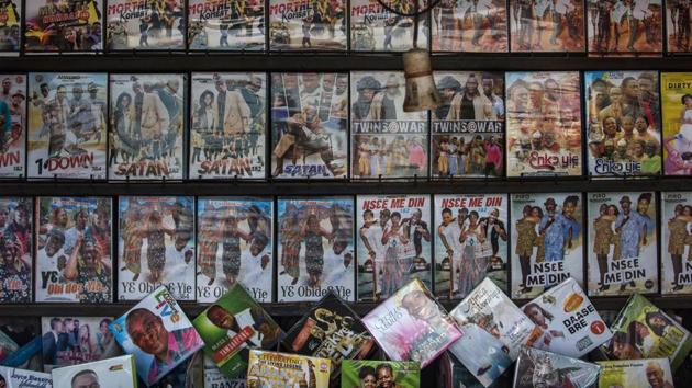 Kumawood movies on sale at a small kiosk in Mampong. Lately there has been a drastic reduction in the sale of films. (Cristina Aldehuela/AFP) Kumawood movies on sale at a small kiosk in Mampong. Lately there has been a drastic reduction in the sale of films. (Cristina Aldehuela/AFP)