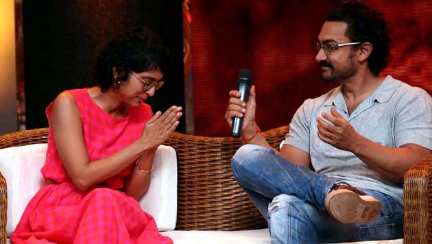 Aamir Khan and his wife Kiran Rao Khan take part in the television chat show Dangal Dangal Baat Chali Hai in Mumbai on May 20, 2017.(AFP) Aamir Khan and his wife Kiran Rao Khan take part in the television chat show Dangal Dangal Baat Chali Hai in Mumbai on May 20, 2017.(AFP)