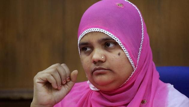 Bilkis Bano, one of the survivors of the Gujarat riots, gestures during a press conference in New Delhi.(AP File Photo)