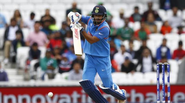 Shikhar Dhawan held one end up and looked to steady the innings. (REUTERS) Shikhar Dhawan held one end up and looked to steady the innings. (REUTERS)