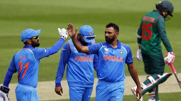 India put in a magnificent performance as they defeated Bangladesh by 240 runs to give them the ideal preparation for the ICC Champions Trophy. (REUTERS) India put in a magnificent performance as they defeated Bangladesh by 240 runs to give them the ideal preparation for the ICC Champions Trophy. (REUTERS)