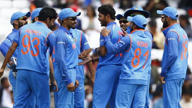 India produced a magnificent all-round performance as they thrashed Bangladesh by 240 runs in the second warm-up game of the ICC Champions Trophy. Get live cricket score of India vs Bangladesh here.(REUTERS)