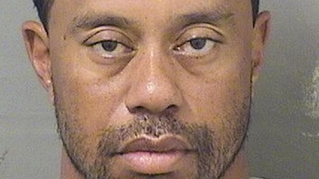 Tiger Woods, in the booking photo from Palm Beach County Sheriff’s Office, after he was taken into custody for drunk driving early on Monday. (NYT) Tiger Woods, in the booking photo from Palm Beach County Sheriff’s Office, after he was taken into custody for drunk driving early on Monday. (NYT)