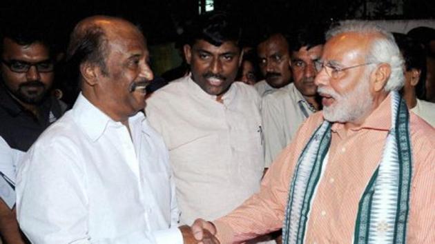 There is something surreal about the possibility of a Rajinikanth joining hands with a Modi. It is like a confluence of two badly scripted films. There is something surreal about the possibility of a Rajinikanth joining hands with a Modi. It is like a confluence of two badly scripted films.