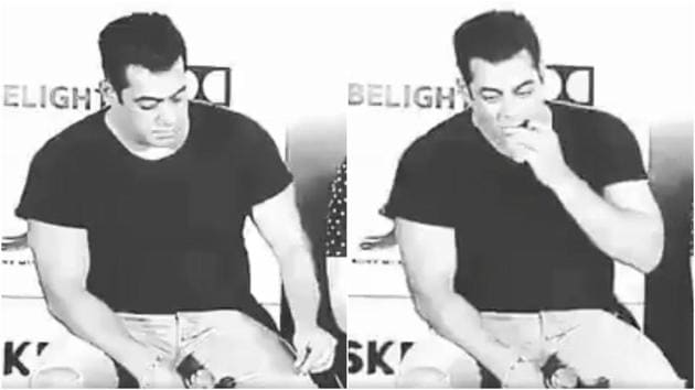 Salman needs a snack right about now.(Twitter) Salman needs a snack right about now.(Twitter)