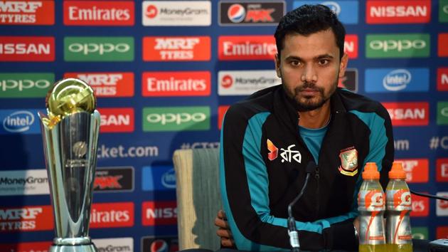 Bangladesh's captain Mashrafe Mortaza speaks during a press conference at The Oval in London on Wednesday, on the eve of their ICC Champions Trophy cricket match against England. (AFP) Bangladesh's captain Mashrafe Mortaza speaks during a press conference at The Oval in London on Wednesday, on the eve of their ICC Champions Trophy cricket match against England. (AFP)
