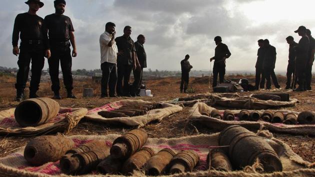 As many as 59 live shells were found in Thane nearly two years ago. (Praful Gangurde / HT)