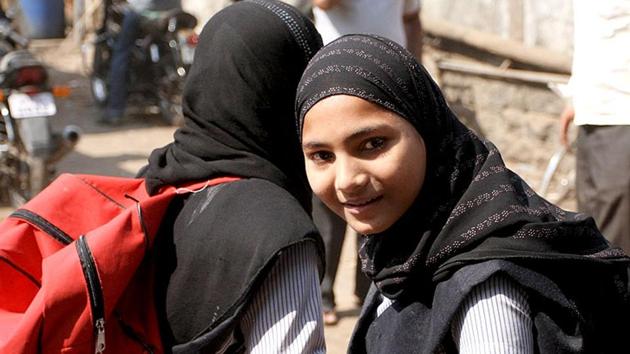 File photo of schoolgirls in Mumbai, India. The only way of empowerment of Muslims is to increase their capabilities educationally, economically and socially.(Shutterstock (Representational picture))