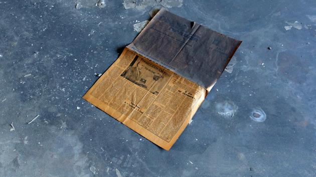 A copy of the Russian newspaper Komsomolskaya Pravda is seen lying on the floor in one of the apartments where doctors and soldiers lived with their families.Traces of the Russian presence can be felt everywhere. (Laszlo Balogh/REUTERS) A copy of the Russian newspaper Komsomolskaya Pravda is seen lying on the floor in one of the apartments where doctors and soldiers lived with their families.Traces of the Russian presence can be felt everywhere. (Laszlo Balogh/REUTERS)