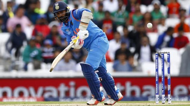 On a day when Rohit Sharma and Ajinkya Rahane failed with the bat, Dinesh Karthik scored a stroke-filled 94 for Indian cricket team in the ICC Champions Trophy 2017 warm-up game against Bangladesh cricket team at The Oval on Tuesday.(REUTERS)