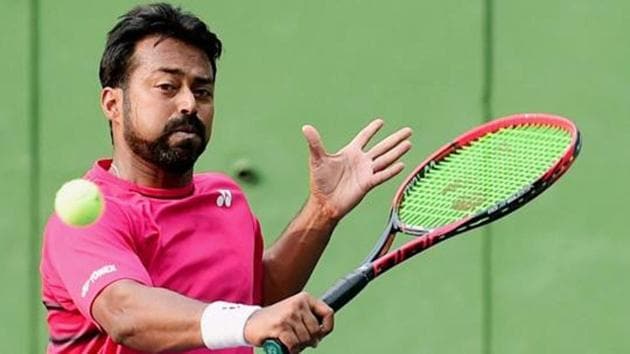 Leander Paes and Scott Lipsky defeated Radu Albot and Hyeon Chung to advance to the second round of men’s doubles at the French Open.(PTI)