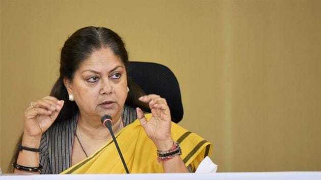 Chief minister Vasundhara Raje addresses a press conference in Jaipur on Wednesday. (PTI) Chief minister Vasundhara Raje addresses a press conference in Jaipur on Wednesday. (PTI)