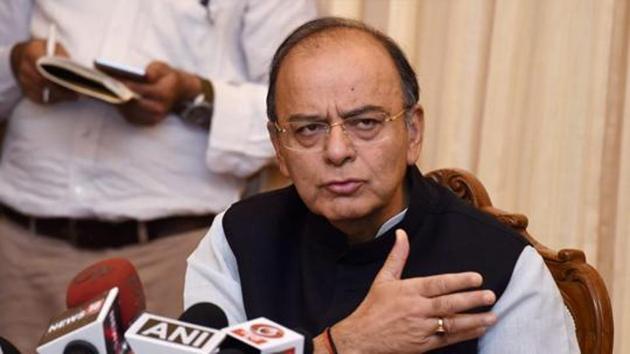 Finance minister Arun Jaitley addressing a press conference. (PTI) Finance minister Arun Jaitley addressing a press conference. (PTI)