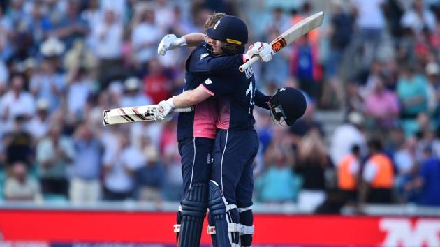 Joe Root and Eoin Morgan guided England to eight-wicket win in 47.2 overs. (AFP) Joe Root and Eoin Morgan guided England to eight-wicket win in 47.2 overs. (AFP)