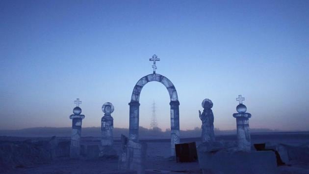 A view shows ice sculptures on the Lena river, constructed for the celebration of Orthodox Epiphany outside Yakutsk in the Republic of Sakha, northeast Russia. (Maxim Shemetov / REUTERS) A view shows ice sculptures on the Lena river, constructed for the celebration of Orthodox Epiphany outside Yakutsk in the Republic of Sakha, northeast Russia. (Maxim Shemetov / REUTERS)