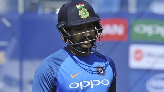 Rohit Sharma in action during India’s practice session ahead of ICC Champions Trophy. (AP) Rohit Sharma in action during India’s practice session ahead of ICC Champions Trophy. (AP)