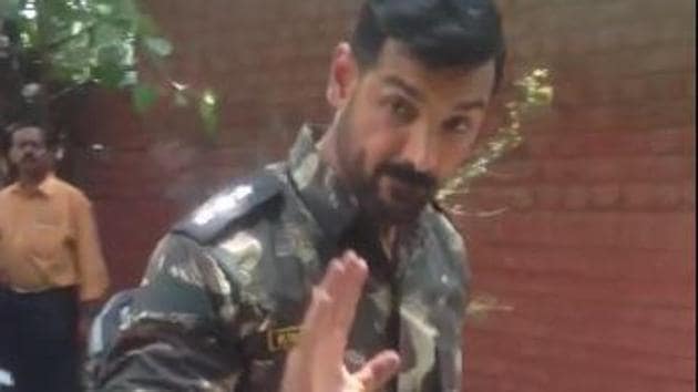 Actor John Abraham will be seen alongside actor Diana Penty in the film.(Waseem Gashroo/HT Photo)