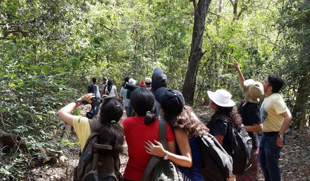 Youngsters during a previous birding trip to the Karnala sanctuary. Asif Khan of the BNHS says, wherever you live in Mumbai, there are likely to be varieties of birds around. (Asif N Khan) Youngsters during a previous birding trip to the Karnala sanctuary. Asif Khan of the BNHS says, wherever you live in Mumbai, there are likely to be varieties of birds around. (Asif N Khan)