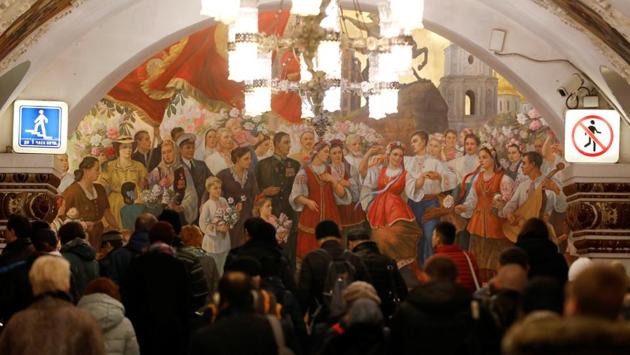 People walk during rush hour at Kievskaya metro station in Moscow. (REUTERS) People walk during rush hour at Kievskaya metro station in Moscow. (REUTERS)