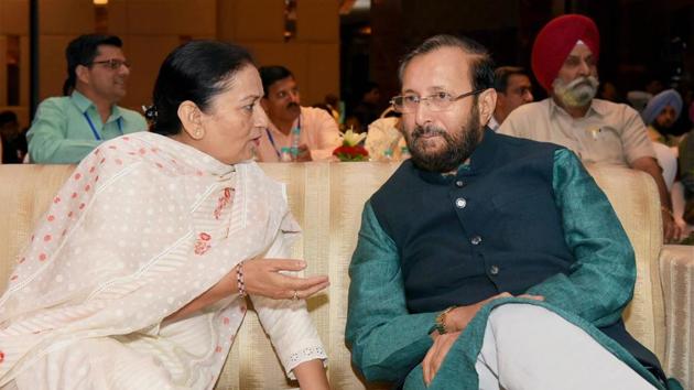 Union human resource development minister Prakash Javadekar with Punjab education minister Aruna Chaudhary at a workshop on ‘Innovative and Best Practices in School Education’ in Chandigarh on Friday. (PTI Photo) Union human resource development minister Prakash Javadekar with Punjab education minister Aruna Chaudhary at a workshop on ‘Innovative and Best Practices in School Education’ in Chandigarh on Friday. (PTI Photo)